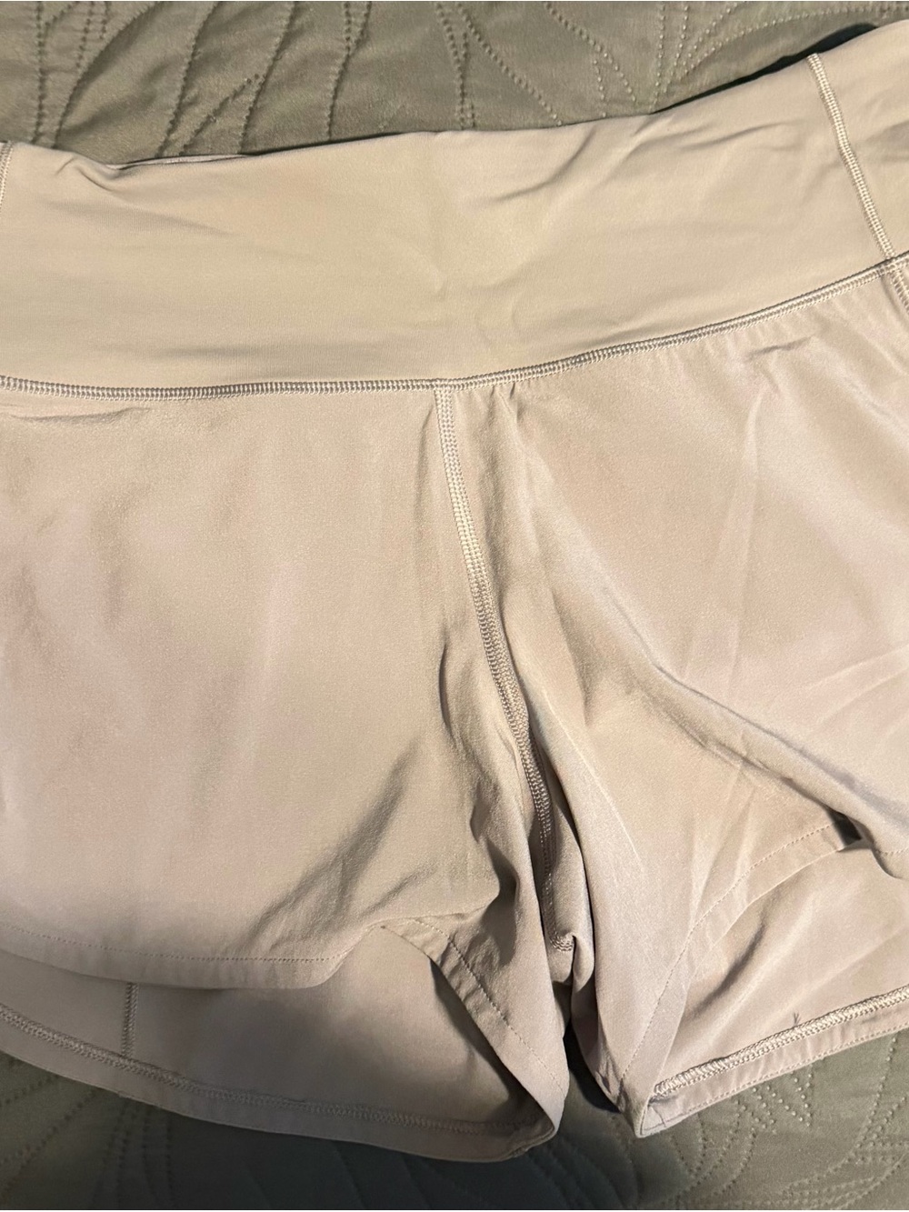 Women’s High-Waist Athletic Shorts - Beige